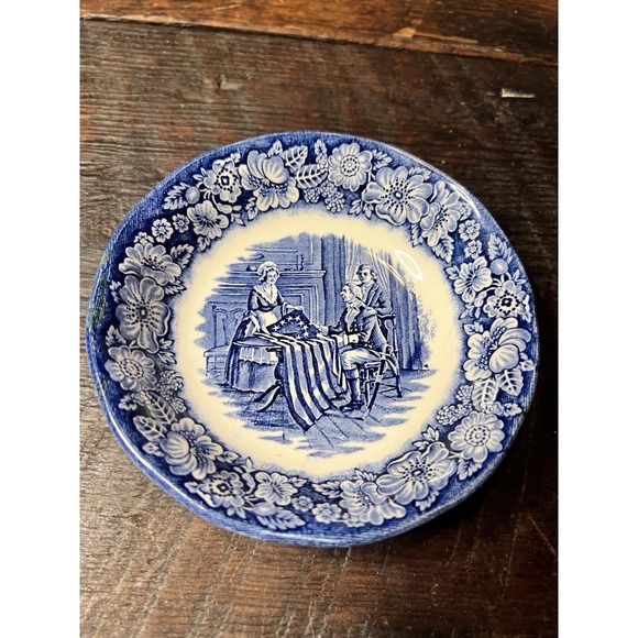 Liberty Blues Other - Liberty Blue Ceramic Berry Bowl Betsy Ross England